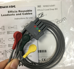 Efficia Yeniden Kullanılabilir EKG Kabloları ve Leadsetleri 3- Lead Snap IEC REF 989803160681